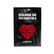 Маска тканинна для омолоджування шкіри з трояндою Medi Peel Hyaluron 100 Rose Energy Tox, 30 мл