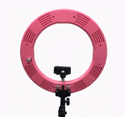 Лампа кольцевая LED 34,5 см 60W, розовая