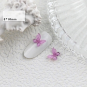Шарми (фігурки) для нігтів HD-Bd11 Метелик 8х10 мм (1 шт), пурпурові