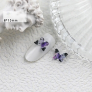 Шарми (фігурки) для нігтів HD-B9 Метелик 8х10 мм (1 шт), фіолетово-чорні