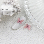 Шарми (фігурки) для нігтів HD-B3 Метелик 8х10 мм (1 шт), пурпурово-рожеві