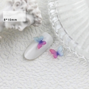 Шармы (фигурки) для ногтей HD-B13 Бабочка 8х10 мм (1 шт), пурпурно-голубые