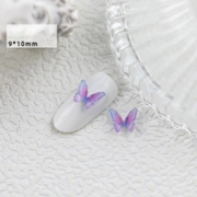 Шарми (фігурки) для нігтів HD-A5 Метелик 9х10 мм (1 шт), фіолетово-блакитні