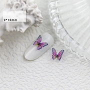 Шармы (фигурки) для ногтей HD-A1 Бабочка 9х10 мм (1 шт), фиолетовые