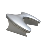 Підлокітник фігурний для манікюру на металевих ніжках, сріблястий