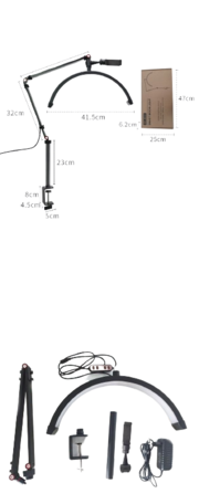 Лампа безтіньова настільна HQ HD-M3X Moon LED 41.5 см, чорна