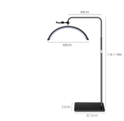 Лампа безтіньова підлогова HQ HD-M6X Moon LED 60 см (30W), чорна