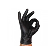 Перчатки нитриловые текстурированные Medicom SafeTouch Advanced Black L (100 шт/пач), черные