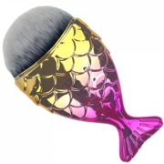 Щетка-рыбка для удаления пыли с ногтей, градиент №2 золото с розовым.