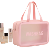 Косметичка водонепроницаемая дорожная Washbag 31х12х22 см, розовая