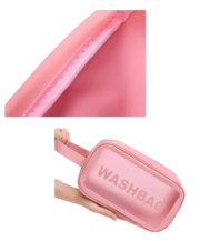 Косметичка водонепроникна дорожня Washbag 26х9х16 см, рожева