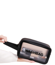 Косметичка водонепроникна дорожня Washbag 26х9х16 см, чорна