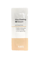 Крем-ВВ для чувствительной кожи с центелой Purito Cica Clearing BB Cream №15 слоновая кость (тестер), 1 мл