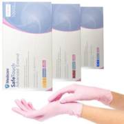 Перчатки нитриловые Medicom SafeTouch Advanced Extend Pink S (100 шт/пач), розовые