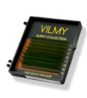 Вії Vilmy Klipky color Mix 8 ліній зелені L 0.07 7-14 мм, фото 2