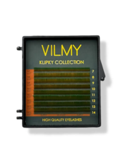Вії Vilmy Klipky color Mix 8 ліній зелені L 0.07 7-14 мм, фото 1