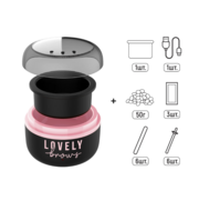 Набор для депиляции с мини-воскоплавом Lovely Brows с USB розовый, фото 1