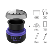 Набор для депиляции с мини-воскоплавом Lovely Brows с USB фиолетовый, фото 1