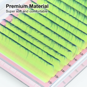 Ресницы Nagaraku омбре easy fan зеленые Mix D 0.07 9-15 мм, фото 2