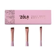 Набір пензлів для брів і вій професійний Zola Magic Brow Brushes світло-рожевий , фото 1