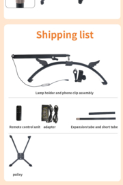 Лампа бестеневая напольная HD-M80X Moon LED 78 см (55W), черная, фото 2