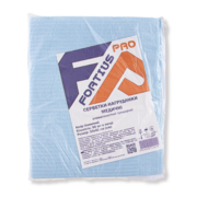 Серветка-нагрудник медична Fortius Pro™ тришарова 33х41  см (50шт/пач) Колір: блакитний, фото 1