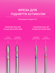 Фреза алмазна Edlen Flame Red Point 021 Полум’я (гостре) червона, фото 2