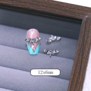 Шармы (фигурки) для ногтей Летучая мышь No. 4 12х6 мм (1 шт) серебристые, фото 1