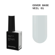 База камуфлирующая Biblioteka Cover Base №01 Veil Полупрозрачный молочный 10 мл, фото 1