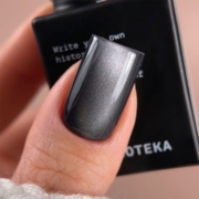  Гель-лак Biblioteka Cat Eye Night Rays №02 Shadow Темно-сірий 10 мл, фото 4