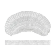 Шапочка медицинская нестерильная на двойной резинке Panni Mlada ™ (100 шт / пач) из спанбонда, белая, фото 1