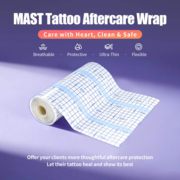 Плівка для загоєння тату Mast Tattoo Aftercare Wrap WS 026 Hypoallergenic 0.125 мм (20 см х 10 м), фото 2