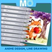 Маркер-ручка MO FJ-160-4 важкостираючий 0.5 мм + 1.0 мм жовтий, фото 2