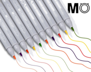 Маркер-ручка MO FJ-160-11 важкостираючий 0.5 мм + 1.0 мм помаранчевий, фото 3