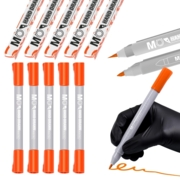 Маркер-ручка MO FJ-160-11 важкостираючий 0.5 мм + 1.0 мм помаранчевий, фото 1