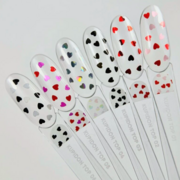 Top Nails Of The Day Kupidon top №03 микс белые и черные сердца 10 мл, фото 2
