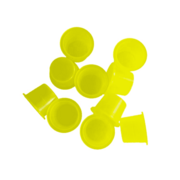 Ковпачки (капси) під пігмент пластикові L 12x15 мм (100 шт/уп) жовті, фото 1