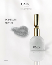 Топ без липкого слоя OMG..My Darling Flash Silver 10 мл, фото 1