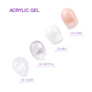 Акригель для наращивания ногтей TUFI profi №01 Clear 30 г прозрачный, фото 4