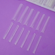 Геловые типсы TUFI profi Half Cover Soft Gel Tips Квадрат прозрачные 240 шт, фото 4