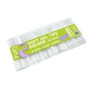 Геловые типсы TUFI profi Half Cover Soft Gel Tips Квадрат прозрачные 240 шт, фото 2