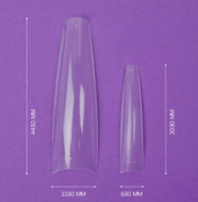 Геловые типсы TUFI profi Half Cover Soft Gel Tips Балерина прозрачные 240 шт, фото 3