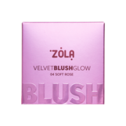 Румяна Zola Velvet Blush Glow 04 Soft Rose 8.5 г, фото 3