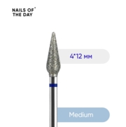 Фреза алмазная Nails Of The Day длинная морква 4*12 мм синяя, фото 1