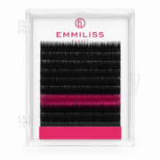 Ресницы Emmiliss  Pink черные 10 линий Mix V 0.07 7-12 мм, фото 1