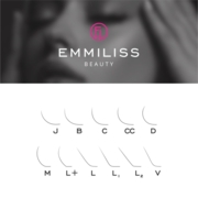 Ресницы Emmiliss  Pink черные 10 линий Mix V 0.10 7-12 мм, фото 2