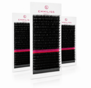 Ресницы Emmiliss  Pink черные 21 линий Mix B 0.07 7-13 мм, фото 3