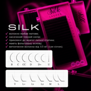Вії Aurora Silk чорні 20 ліній B 0.07 5 мм, фото 3