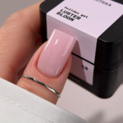 Гель моделюючий Biblioteka Builder Gel Luster №19 Bloom Рожевий із шиммером 15 мл, фото 5