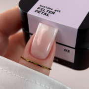 Гель моделюючий Biblioteka Builder Gel Filter №03 Petal Ніжно-рожевий 15 мл, фото 4